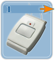 Press button during medical emergency.